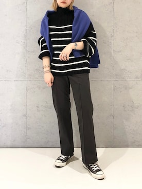 「レプシィム(LEPSIM)」｜「アイテム（チノパンツ）」を使った、エムアイさん（レディース・162cm）の冬コーディネート