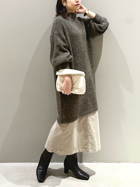 「レプシィム(LEPSIM)」｜「アイテム（ブーツ）」を使った、エムアイさん（レディース・162cm）の冬コーディネート