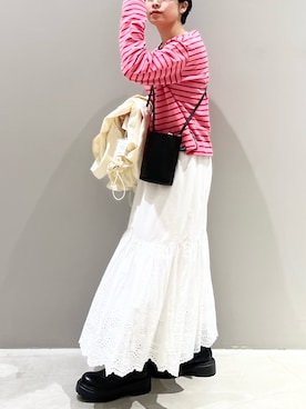 「レプシィム(LEPSIM)」｜「アイテム（ブーツ）」を使った、エムアイさん（レディース・162cm）の春コーディネート