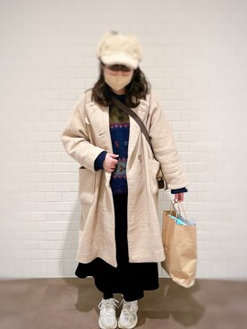 「POU DOU DOU（プードゥドゥ）のアイテム（ジャケット/アウター）」を使った、Sleepy Pumpkinさん（レディース・155cm）の冬コーディネート