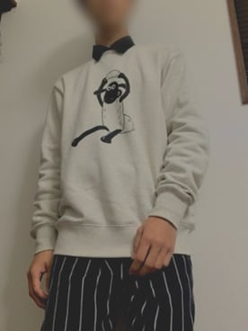 「グラニフ」｜「アイテム（スウェット）」を使った、あでぃさん（メンズ・166cm）の春コーディネート