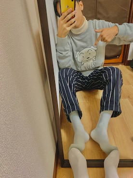 「グラニフ」｜「アイテム（スウェット）」を使った、あでぃさん（メンズ・168cm）の冬コーディネート