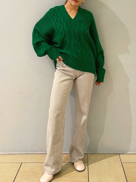 「CLANE（クラネ）のアイテム（パンツ）」を使った、五十嵐 あやさん（レディース・159cm）の秋コーディネート