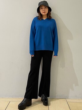 「Lui's（ルイス）のアイテム（帽子）」を使った、五十嵐 あやさん（レディース・159cm）の冬コーディネート