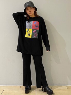 「Lui's（ルイス）のアイテム（帽子）」を使った、五十嵐 あやさん（レディース・159cm）の冬コーディネート