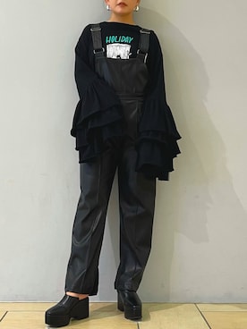 「Lui's（ルイス）のアイテム（オールインワン・サロペット）」を使った、五十嵐 あやさん（レディース・159cm）の夏コーディネート