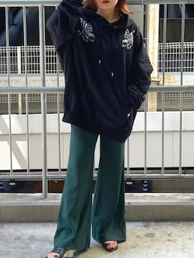 「FACETASM（ファセッタズム）のアイテム」を使った、五十嵐 あやさん（レディース・159cm）の秋コーディネート