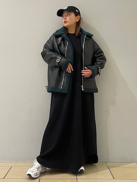 五十嵐 あやさん（レディース・159cm）の冬コーディネート