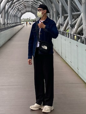 「Reebok（リーボック）のアイテム（シューズ、ベージュ系）」を使った、Zackさん（メンズ・183cm）の冬コーディネート