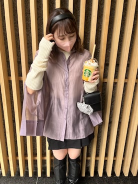 「マント」｜risa☻さん（レディース・155cm）の秋コーディネート