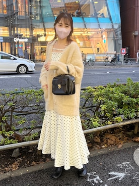 「155㎝コーデ」｜「アイテム（ワンピース）」を使った、risa☻さん（レディース・155cm）の冬コーディネート