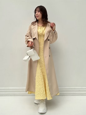 「OLIVE des OLIVE（オリーブデオリーブ）のアイテム（トレンチコート）」を使った、risa☻さん（レディース・155cm）の春コーディネート