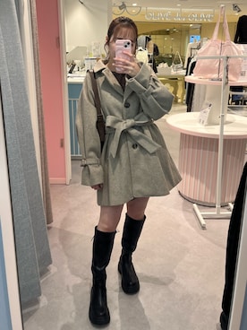 「OLIVE des OLIVE（オリーブデオリーブ）のアイテム（その他アウター）」を使った、risa☻さん（レディース・155cm）の秋コーディネート