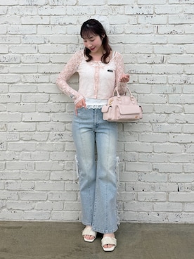 「OLIVE des OLIVE（オリーブデオリーブ）のアイテム」を使った、risa☻さん（レディース・155cm）の春コーディネート