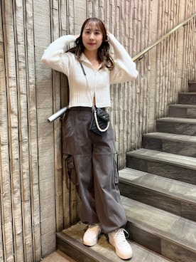 「ジップアップニット」｜risa☻さん（レディース・155cm）の秋コーディネート