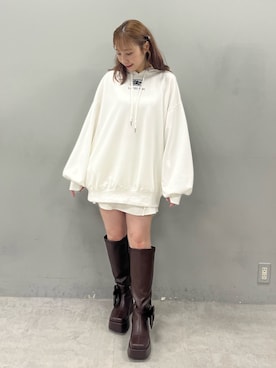 「アイテム（パーカー）」を使った、risa☻さん（レディース・155cm）の夏コーディネート