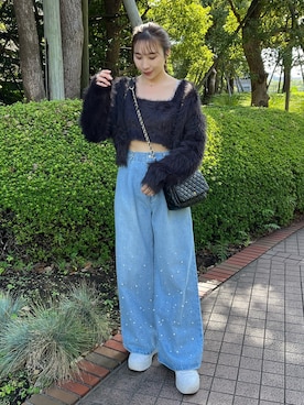 「フェザー」｜「アイテム（キャミソール）」を使った、risa☻さん（レディース・155cm）の秋コーディネート