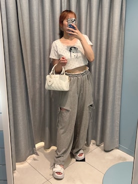 「スウェットコーデ」｜risa☻さん（レディース・155cm）の夏コーディネート