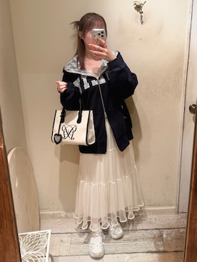 「OLIVE des OLIVE（オリーブデオリーブ）のアイテム」を使った、risa☻さん（レディース・155cm）の春コーディネート