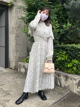 「155㎝コーデ」｜「アイテム（ワンピース/ドレス）」を使った、risa☻さん（レディース・155cm）の秋コーディネート