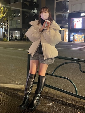 「ブーツコーデ」｜「アイテム（ブルゾン）」を使った、risa☻さん（レディース・155cm）の冬コーディネート