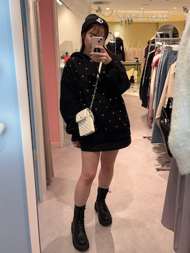 「OLIVE des OLIVE（オリーブデオリーブ）のアイテム（帽子）」を使った、risa☻さん（レディース・155cm）の秋コーディネート