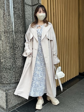 「OLIVE des OLIVE（オリーブデオリーブ）のアイテム（トレンチコート）」を使った、risa☻さん（レディース・155cm）の春コーディネート