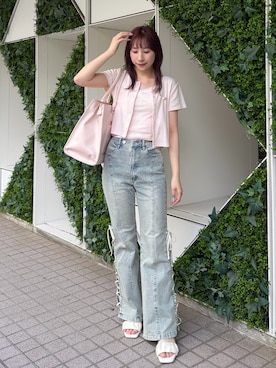 「アイテム（アンサンブル）」を使った、risa☻さん（レディース・155cm）の夏コーディネート