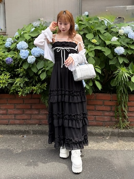 「OLIVE des OLIVE（オリーブデオリーブ）のアイテム」を使った、risa☻さん（レディース・155cm）の夏コーディネート