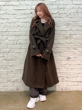 「OLIVE des OLIVE（オリーブデオリーブ）のアイテム（その他アウター）」を使った、risa☻さん（レディース・155cm）の秋コーディネート