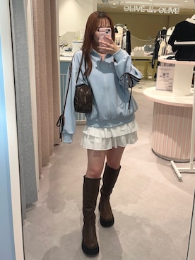 「アイテム（ブルゾン）」を使った、risa☻さん（レディース・155cm）の秋コーディネート