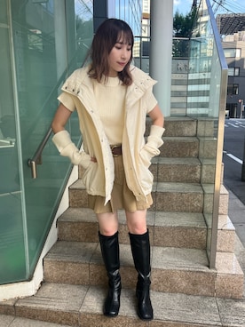 「ベストコーデ」｜「アイテム（ダウンジャケット/コート）」を使った、risa☻さん（レディース・155cm）の秋コーディネート