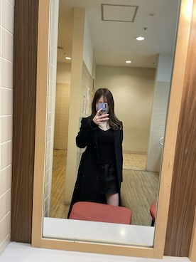 「真っ黒コーデ」｜hnt さん（レディース・155cm）の冬コーディネート