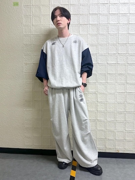 「JUNRED（ジュンレッド）のアイテム（スウェット）」を使った、けんしんさん（メンズ・171cm）の秋コーディネート
