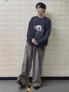 「JUNRED（ジュンレッド）のアイテム（スウェット）」を使った、けんしんさん（メンズ・171cm）の秋コーディネート