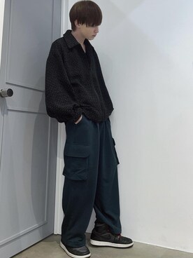 「re_k by JUNRED（レクバイジュンレッド）のアイテム（カーゴパンツ）」を使った、けんしんさん（メンズ・171cm）の秋コーディネート