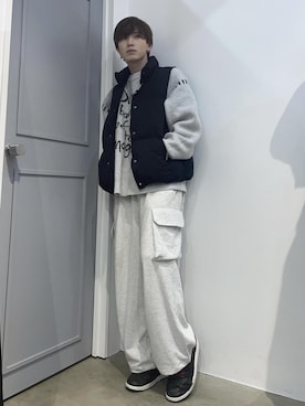 「JUNRED（ジュンレッド）のアイテム（ダウンベスト）」を使った、けんしんさん（メンズ・171cm）の秋コーディネート
