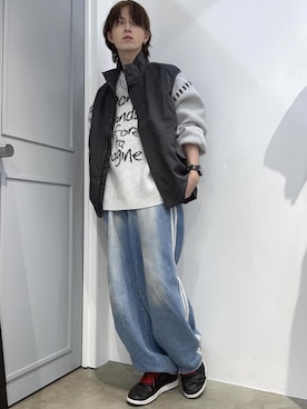 「re_k by JUNRED（レクバイジュンレッド）のアイテム（ナイロンジャケット）」を使った、けんしんさん（メンズ・171cm）の秋コーディネート