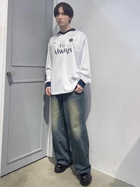 「re_k by JUNRED（レクバイジュンレッド）のアイテム（トップス）」を使った、けんしんさん（メンズ・171cm）の春コーディネート