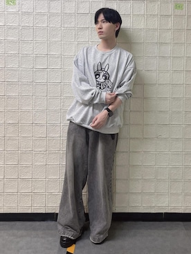 「JUNRED（ジュンレッド）のアイテム（スウェット）」を使った、けんしんさん（メンズ・171cm）の秋コーディネート