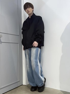 「re_k by JUNRED（レクバイジュンレッド）のアイテム（ナイロンジャケット）」を使った、けんしんさん（メンズ・171cm）の秋コーディネート