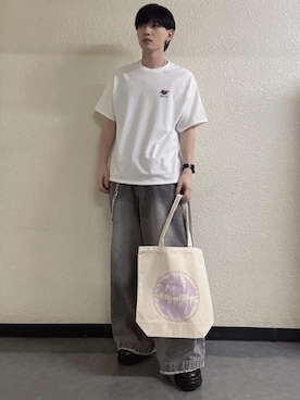 「JUNRED（ジュンレッド）のアイテム（バッグ）」を使った、けんしんさん（メンズ・171cm）の夏コーディネート