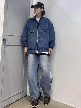 「JUNRED（ジュンレッド）のアイテム（デニムジャケット）」を使った、けんしんさん（メンズ・171cm）の秋コーディネート