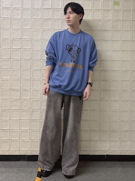 「JUNRED（ジュンレッド）のアイテム（スウェット）」を使った、けんしんさん（メンズ・171cm）の秋コーディネート