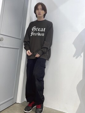 「re_k by JUNRED（レクバイジュンレッド）のアイテム（スウェット）」を使った、けんしんさん（メンズ・171cm）の秋コーディネート