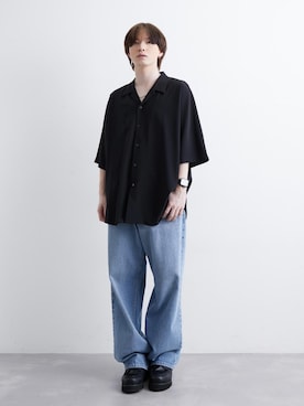 「re_k by JUNRED（レクバイジュンレッド）のアイテム（デニムパンツ）」を使った、けんしんさん（メンズ・171cm）の夏コーディネート