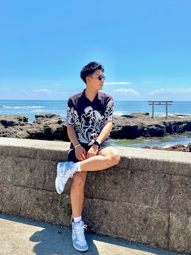 「UNDEFEATED （アンディフィーテッド）のアイテム（パンツ）」を使った、takkakiさん（メンズ・179cm）の夏コーディネート