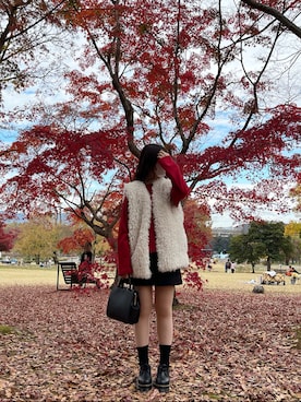 「RAY CASSIN（レイカズン）のアイテム（その他アウター）」を使った、mさん（レディース・156cm）の冬コーディネート