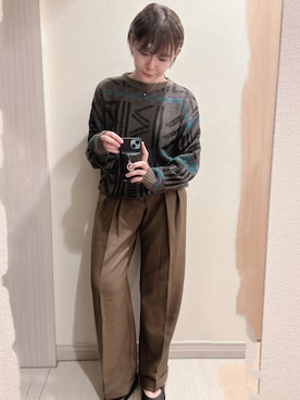 「古着好きな人と繋がりたい」｜「アイテム（パンプス）」を使った、mimiさん（レディース・155cm）の秋コーディネート