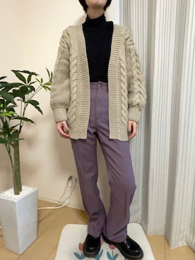 「UNIQLO（ユニクロ）のアイテム（Tシャツ/カットソー、ブラック系）」を使った、miさん（レディース・156cm）の秋コーディネート